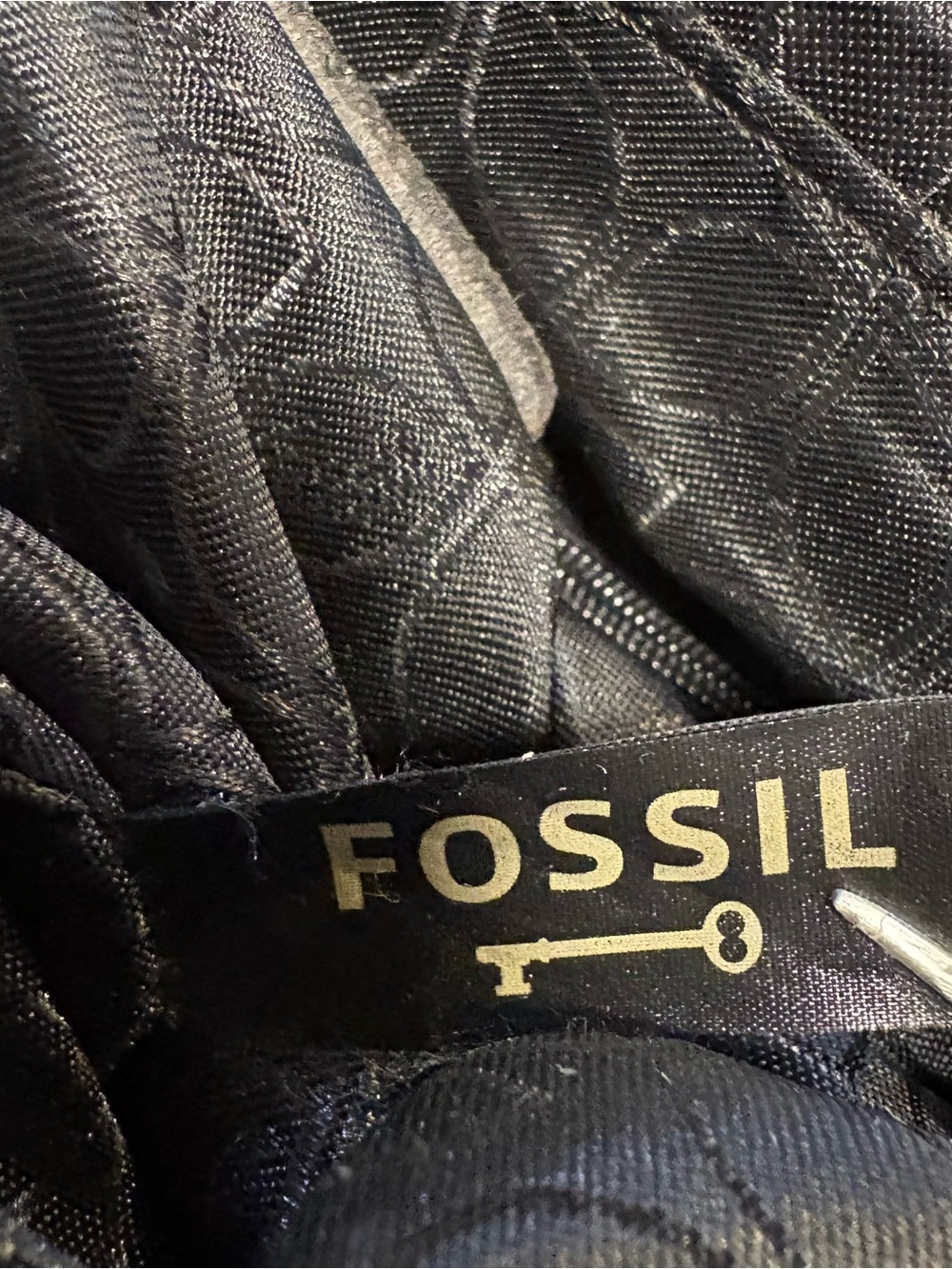 Fossil Long Live Vintage Black Leather Crossbody Bag Boho - Picture 13 of 14